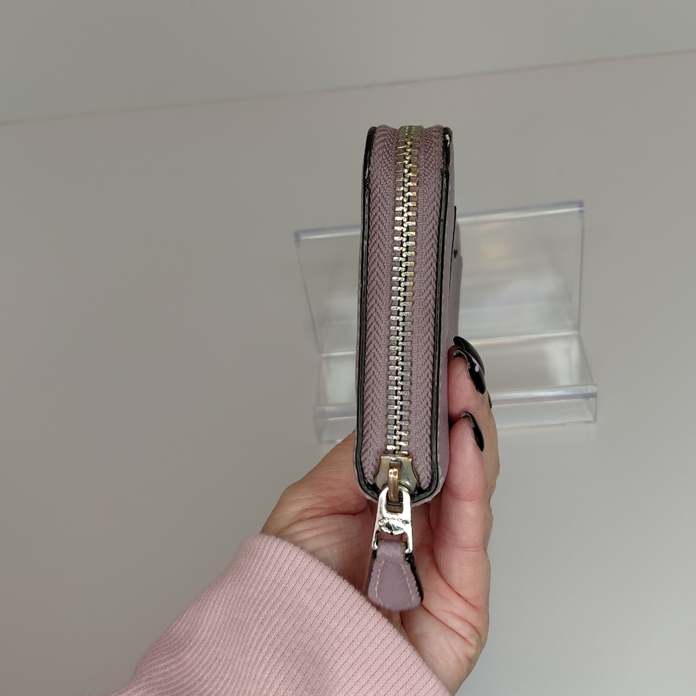 Coach Leather Purple Long Zip Around Wallet - Picture 11 of 13